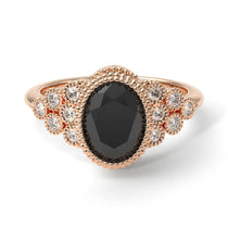 Diamond Milgrain Beaded Bezel Engagement Ring - Stacy No. 8 image 1