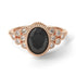 Diamond Milgrain Beaded Bezel Engagement Ring - Stacy No. 8