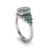 Emerald Milgrain Beaded Bezel Engagement Ring - Stacy No. 18 image 2