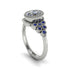 Sapphire Milgrain Beaded Bezel Engagement Ring - Stacy No. 63