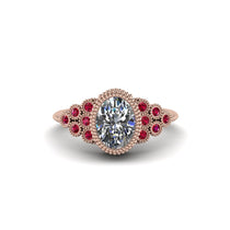 Ruby Milgrain Beaded Bezel Engagement Ring - Stacy No. 47 image 1