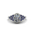 Sapphire Milgrain Beaded Bezel Engagement Ring - Stacy No. 63 image 1