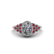 Ruby Milgrain Beaded Bezel Engagement Ring - Stacy No. 48 image 1