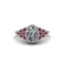Ruby Milgrain Beaded Bezel Engagement Ring - Stacy No. 48 image 1