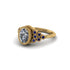 Sapphire Milgrain Beaded Bezel Engagement Ring - Stacy No. 61
