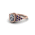 Sapphire Milgrain Beaded Bezel Engagement Ring - Stacy No. 62