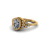 Diamond Milgrain Beaded Bezel Engagement Ring - Stacy No. 1