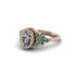 Emerald Milgrain Beaded Bezel Engagement Ring - Stacy No. 17 image 3