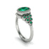 Emerald Milgrain Beaded Bezel Engagement Ring - Stacy No. 21
