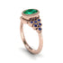 Sapphire Milgrain Beaded Bezel Engagement Ring - Stacy No. 65