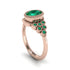 Emerald Milgrain Beaded Bezel Engagement Ring - Stacy No. 20