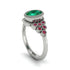 Ruby Milgrain Beaded Bezel Engagement Ring - Stacy No. 51