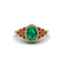 Ruby Milgrain Beaded Bezel Engagement Ring - Stacy No. 49