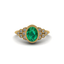 Diamond Milgrain Beaded Bezel Engagement Ring - Stacy No. 4 image 1