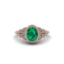 Diamond Milgrain Beaded Bezel Engagement Ring - Stacy No. 5 image 1