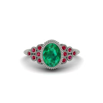 Ruby Milgrain Beaded Bezel Engagement Ring - Stacy No. 51 image 1