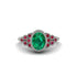 Ruby Milgrain Beaded Bezel Engagement Ring - Stacy No. 51