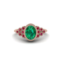 Ruby Milgrain Beaded Bezel Engagement Ring - Stacy No. 50 image 1