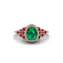 Ruby Milgrain Beaded Bezel Engagement Ring - Stacy No. 50