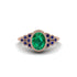 Sapphire Milgrain Beaded Bezel Engagement Ring - Stacy No. 65 image 1