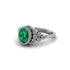 Diamond Milgrain Beaded Bezel Engagement Ring - Stacy No. 6