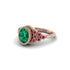 Ruby Milgrain Beaded Bezel Engagement Ring - Stacy No. 50 image 3