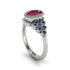 Sapphire Milgrain Beaded Bezel Engagement Ring - Stacy No. 72 image 2
