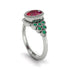 Emerald Milgrain Beaded Bezel Engagement Ring - Stacy No. 27 image 2