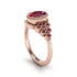 Ruby Milgrain Beaded Bezel Engagement Ring - Stacy No. 56
