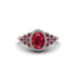 Ruby Milgrain Beaded Bezel Engagement Ring - Stacy No. 57 image 1