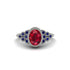 Sapphire Milgrain Beaded Bezel Engagement Ring - Stacy No. 72 image 1