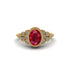 Diamond Milgrain Beaded Bezel Engagement Ring - Stacy No. 10 image 1
