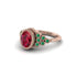 Emerald Milgrain Beaded Bezel Engagement Ring - Stacy No. 26 image 3