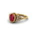 Diamond Milgrain Beaded Bezel Engagement Ring - Stacy No. 10