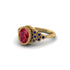 Sapphire Milgrain Beaded Bezel Engagement Ring - Stacy No. 70 image 3