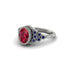 Sapphire Milgrain Beaded Bezel Engagement Ring - Stacy No. 72