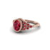 Ruby Milgrain Beaded Bezel Engagement Ring - Stacy No. 56 image 3
