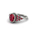 Ruby Milgrain Beaded Bezel Engagement Ring - Stacy No. 57