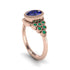 Emerald Milgrain Beaded Bezel Engagement Ring - Stacy No. 29 image 2