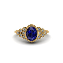 Diamond Milgrain Beaded Bezel Engagement Ring - Stacy No. 13 image 1