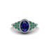 Emerald Milgrain Beaded Bezel Engagement Ring - Stacy No. 30 image 1