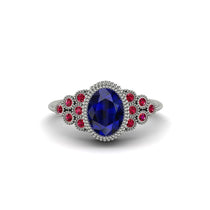 Ruby Milgrain Beaded Bezel Engagement Ring - Stacy No. 60 image 1