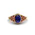 Ruby Milgrain Beaded Bezel Engagement Ring - Stacy No. 58 image 1