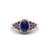 Sapphire Milgrain Beaded Bezel Engagement Ring - Stacy No. 74