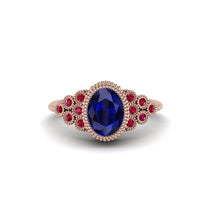 Ruby Milgrain Beaded Bezel Engagement Ring - Stacy No. 59 image 1
