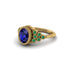 Emerald Milgrain Beaded Bezel Engagement Ring - Stacy No. 28 image 3