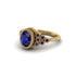 Sapphire Milgrain Beaded Bezel Engagement Ring - Stacy No. 73 image 3