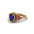 Ruby Milgrain Beaded Bezel Engagement Ring - Stacy No. 58