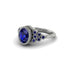 Sapphire Milgrain Beaded Bezel Engagement Ring - Stacy No. 75