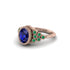 Emerald Milgrain Beaded Bezel Engagement Ring - Stacy No. 29